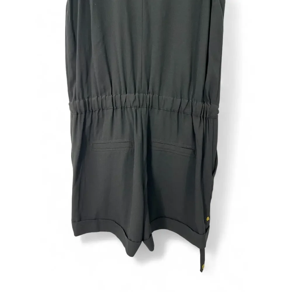 CACHE | M | Shorts sleeveless romper jumpsuit One Piece gold-toned hardware - Picture 8 of 9